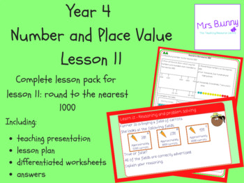 Preview of Round to the nearest 1000 lesson pack (Year 4 Number and Place Value)
