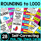 Rounding to the Nearest 1000 Clip Cards Activity