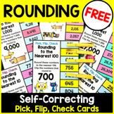 Rounding to the Nearest 10, 100 and 1000 Free Clip Cards