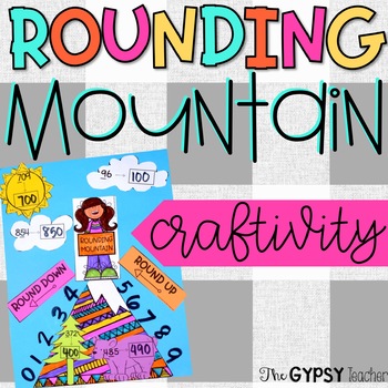 Preview of Rounding Activity to Teach Rounding with a Craft and Bulletin Board Display Math