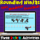 Rounding Activity with Number Line Ninjas (compatible with