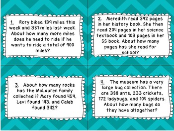 Rounding- Addition & Subtraction Multi-Step Word Problems Up to 1,000