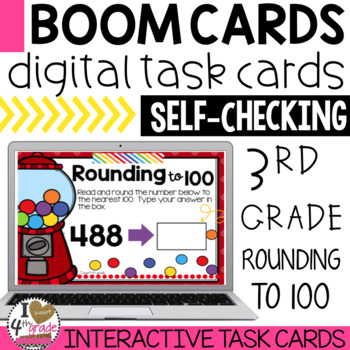 Preview of Rounding Boom Cards (3 digits to the nearest 100)