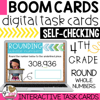 Preview of Rounding Whole Numbers Boom Cards