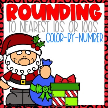Preview of Rounding Color-By-Number Christmas Themed
