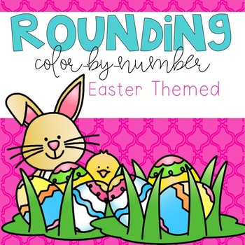 Preview of Rounding Color-By-Number Easter Themed