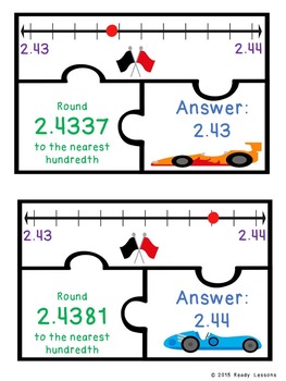 rounding decimals game puzzles number lines round decimal 5th grade 5nbt4