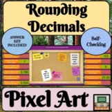 Rounding Decimals 5th Grade Math Pixel Art Math