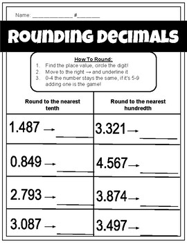 Rounding Decimals by MrsSimonsenSays | TPT