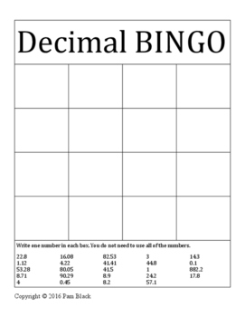Rounding Decimals Game - Bingo By The Differentiation Shop | Tpt