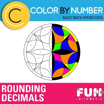 Preview of Rounding Decimals Color by Number