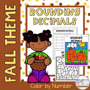 Preview of Rounding Decimals Fall Color by Number