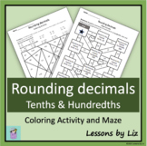 Rounding Decimals Coloring Activity and Maze