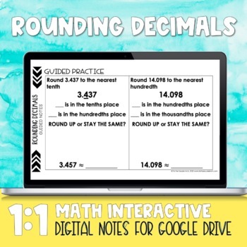 Preview of Rounding Decimals Digital Notes