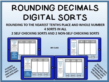 Preview of Rounding Decimals Digital Sorts