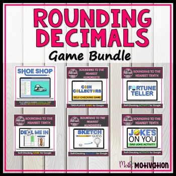 Preview of Rounding Decimals GROWING Game Bundle