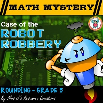 Preview of Rounding Decimals Game:  Math Mystery Activity - 5th Grade