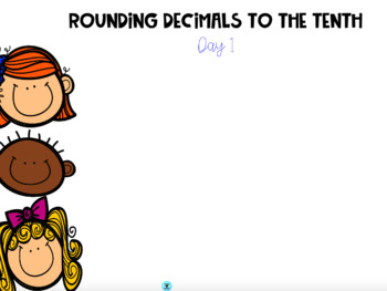 Preview of Rounding Decimals Interactive Board Slides