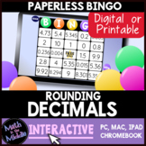 Rounding Decimals Interactive Digital Bingo Game - Distanc