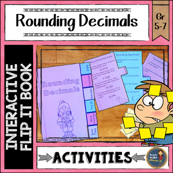 Preview of Rounding Decimals Interactive Notebook Flip It Book