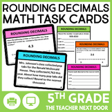5th Grade Rounding Decimals Task Cards Math Center Game Te