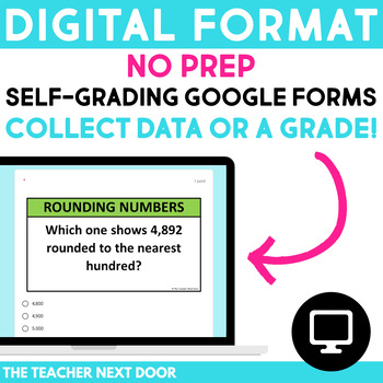 4th Grade Rounding Task Cards | Rounding Math Center | Rounding Game