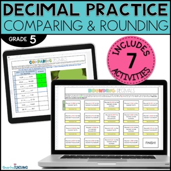 Preview of Rounding Decimals - Mazes - Mystery Pictures - Digital