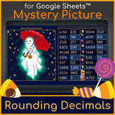 Rounding Decimals | Mystery Picture Halloween Ghost Pixel Art