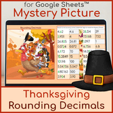 Rounding Decimals | Mystery Picture Thanksgiving Cats