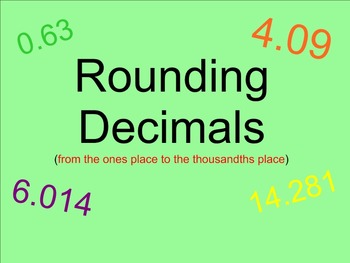 Preview of Rounding Decimals - Smartboard