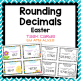 Rounding Decimals Task Cards Easter