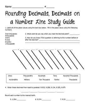 Rounding Decimals Worksheet by Ashleigh Witt | Teachers Pay Teachers