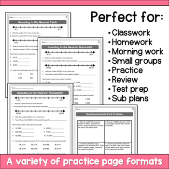 Rounding Decimals Worksheets by Hello Learning | TpT