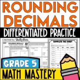 Rounding Decimals Worksheets Decimal Rounding Activity 5th Grade