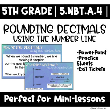 Preview of Rounding Decimals on a Number Line | 5.NBT.A.4