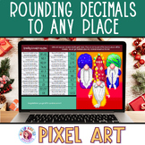 Rounding Decimals to Any Place Christmas Math Winter Pixel