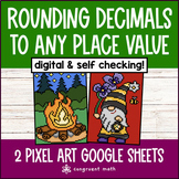 Rounding Decimals to Any Place Value | Digital Pixel Art |