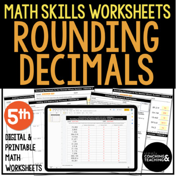 rounding homework sheet