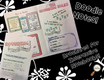 Preview of Rounding - Decorated Notes Brochure for Interactive Notebooks
