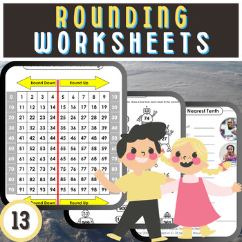 Preview of Rounding: Engaging Worksheets and Games for Rounding Whole Numbers, Decimals...