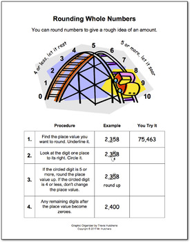Preview of Rounding Graphic Organizer & Math Boxes