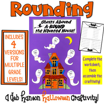 Preview of Rounding Worksheet and Activity for Halloween differentiated for multiple grades