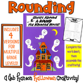 Rounding Worksheet and Activity for Halloween differentiat