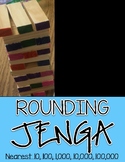 Rounding Jenga Math Game : Nearest 10; 100; 1,000; 10,000;