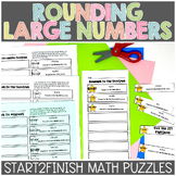 Rounding Large Multi-digit Numbers Math Puzzle and Game