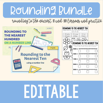 Preview of Rounding Lessons and Practice, Rounding to the Nearest 10 and 100, Bundle