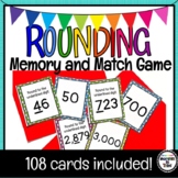 Rounding Memory Matching Task Cards Activity | Math Station Game