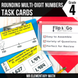Rounding Multi-Digit Numbers Task Cards 4th Grade Math Centers