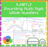 Rounding Multi Digit Whole Numbers - PowerPoint 4th Grade 