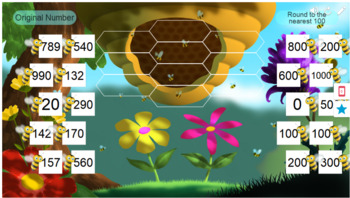 Preview of Rounding Nearest 100 Smart Notebook Game